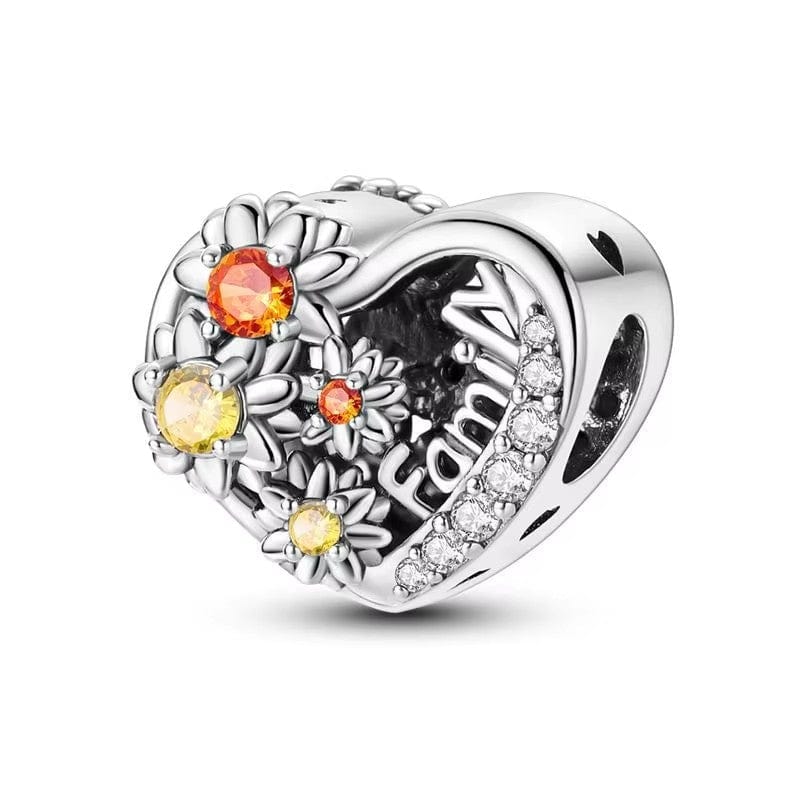 Family Heart Charm