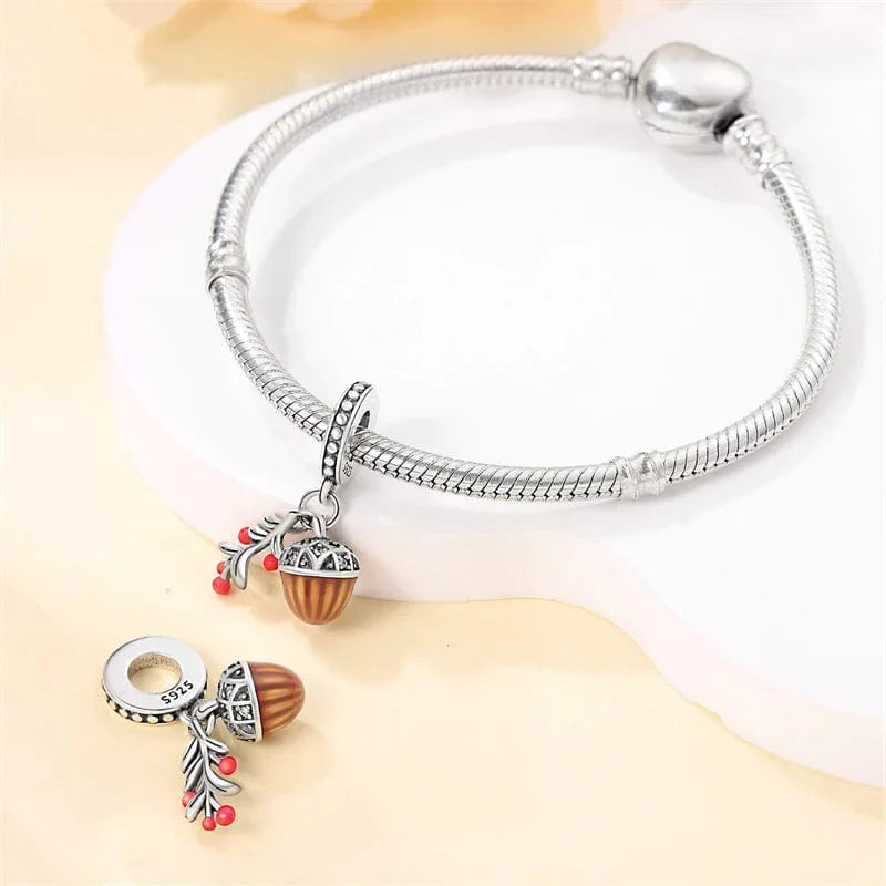 Liora Atelier Acorn & Leaf Autumn Charm Pendant