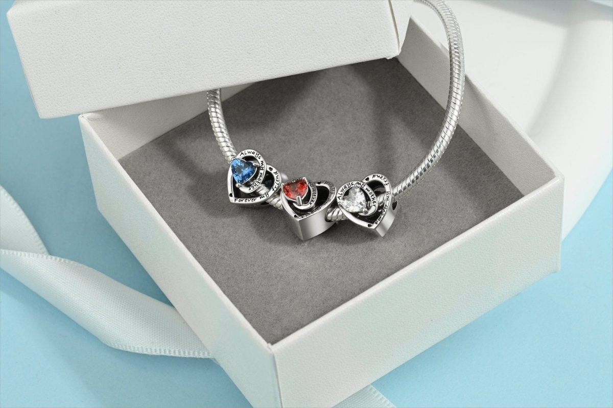 Liora Atelier Always My Mother, Forever My Friend Birthstone Heart Charm