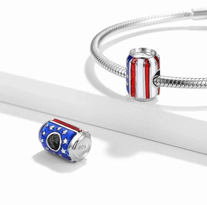 Liora Atelier American Flag Soda Can Charm
