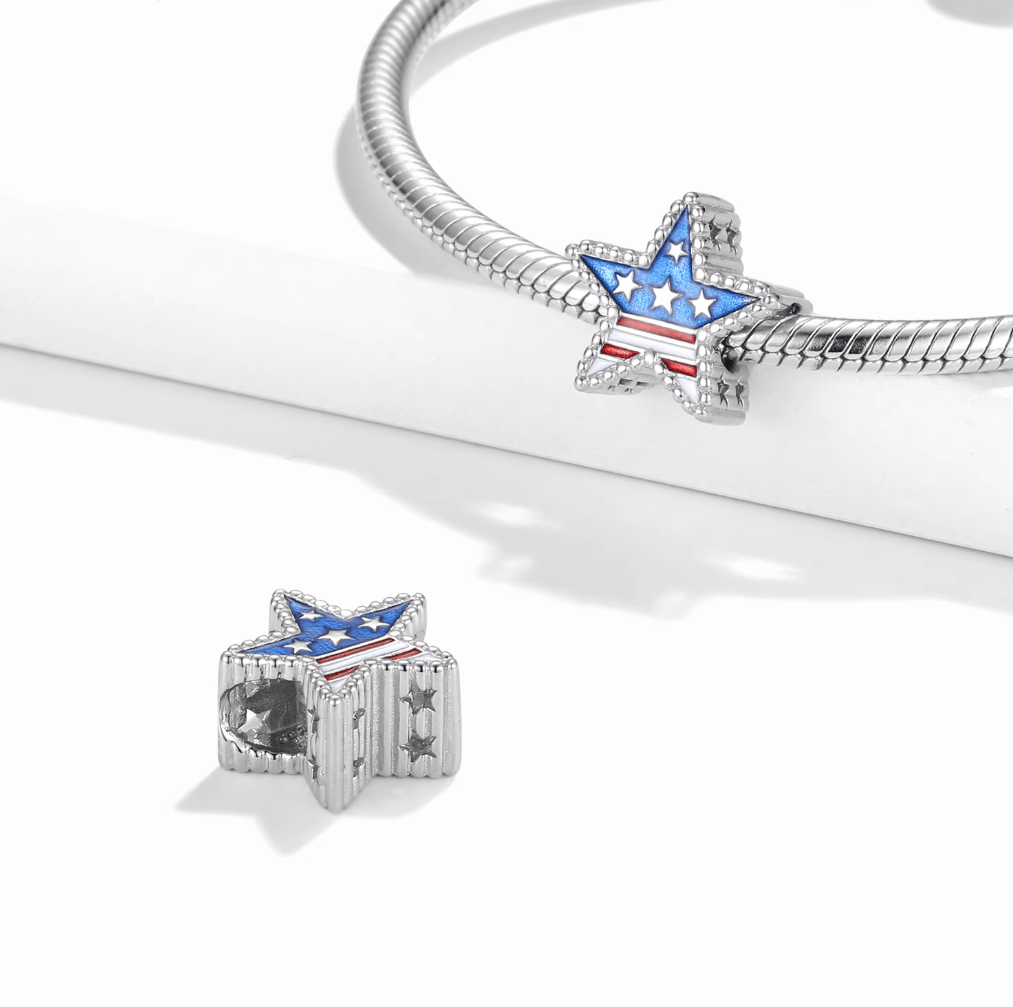 Liora Atelier American Flag Star Charm