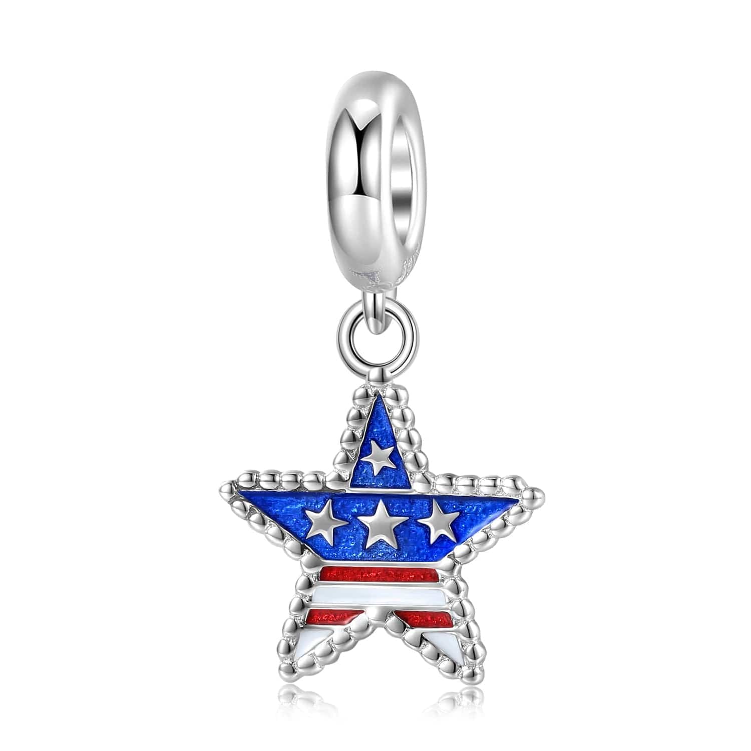 Liora Atelier American Flag Star Dangle Charm