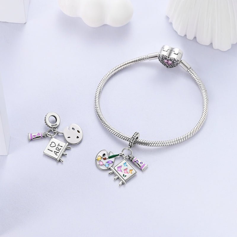 Liora Atelier Artist's Palette & Easel Dangle Charm
