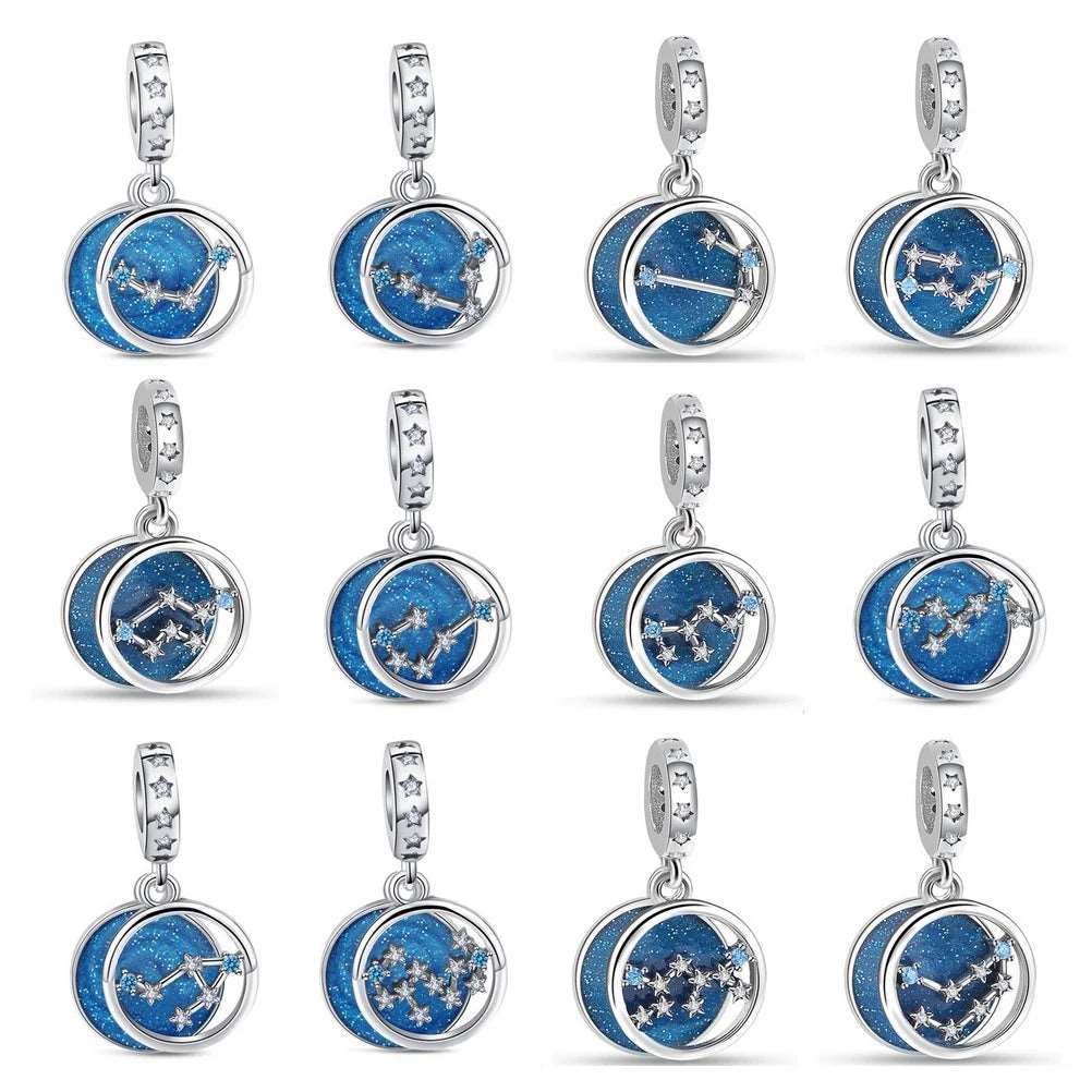 Liora Atelier Blue Galaxy Astrology Signs Zodiac Constellation Charms
