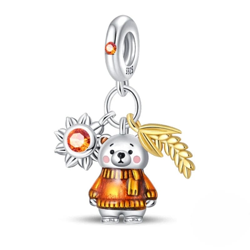 Liora Atelier Autumn Bear in Amber Sun Sweater Charm