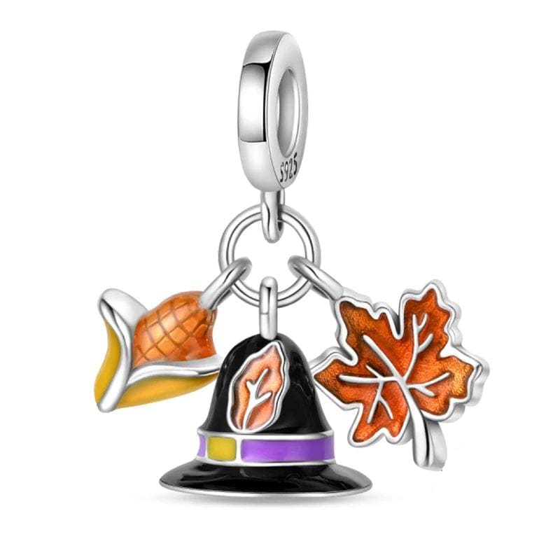 Liora Atelier Autumn Blessings Hat, Corn, and Maple Leaf Charm