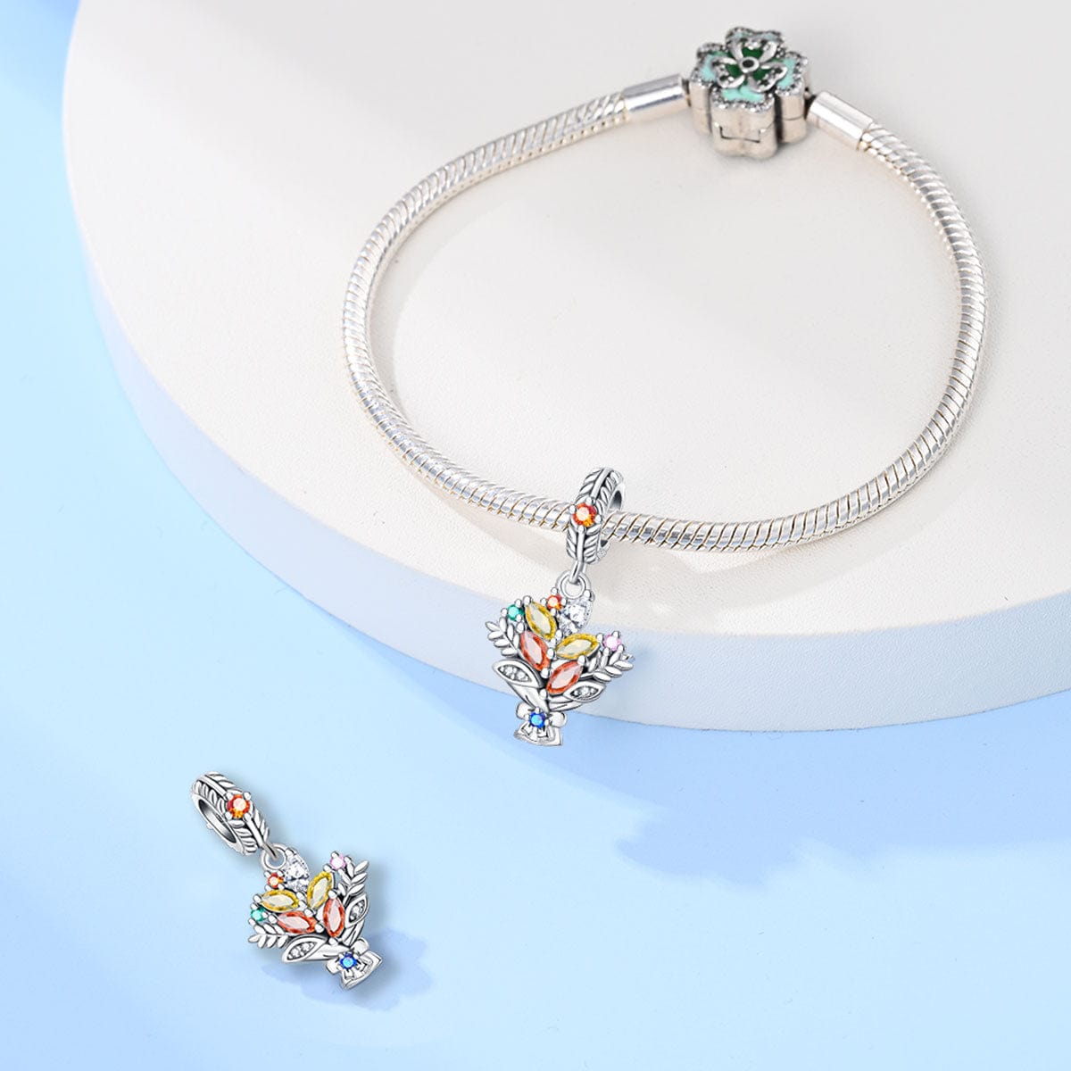 Liora Atelier Autumn Flower Bouquet Bracelet Charm