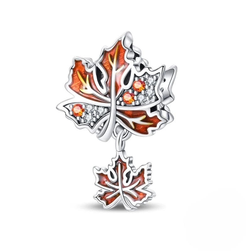 Liora Atelier Autumn Maple Leaf Amber Stone Charm