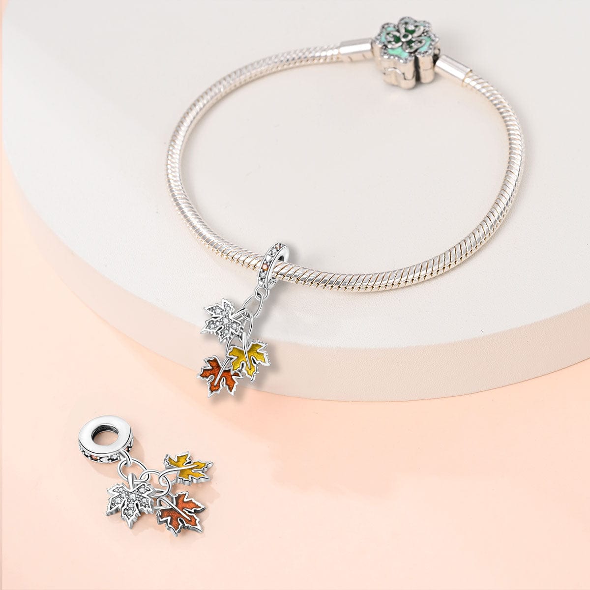 Liora Atelier Autumn Maple Leaves Dangle Charm