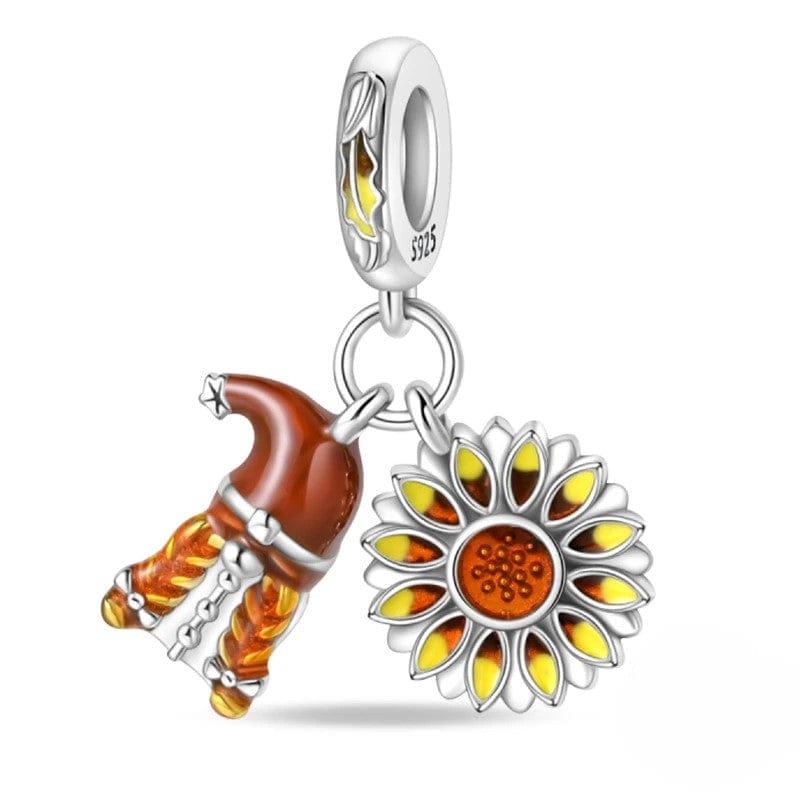Liora Atelier Autumn Sunflower & Elf Hat Dangle Charm