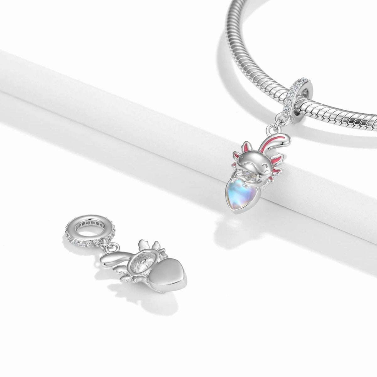 Liora Atelier Axolotl Holding a Shimmering Heart Charm