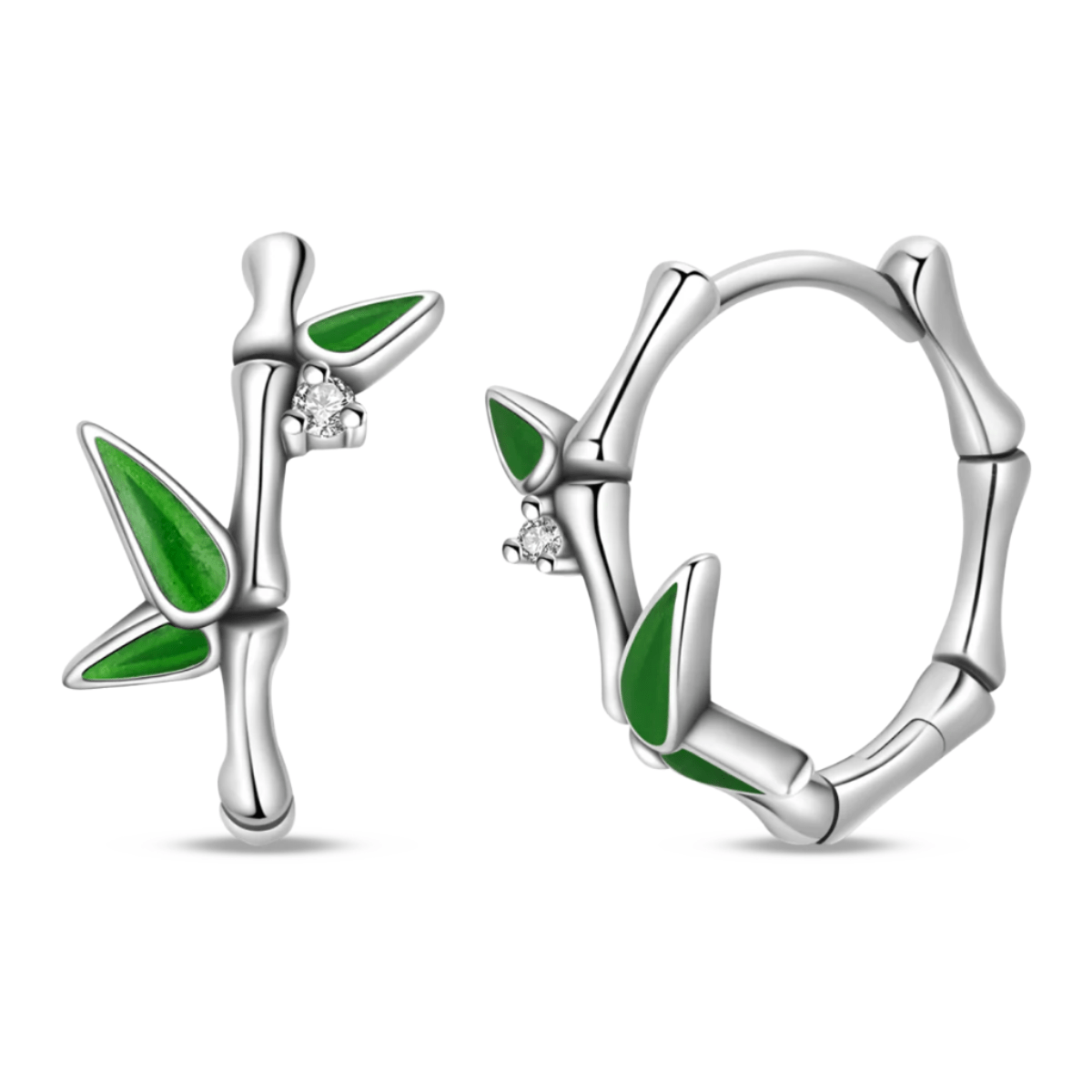 Liora Atelier Bamboo Leaf Hoop Earrings