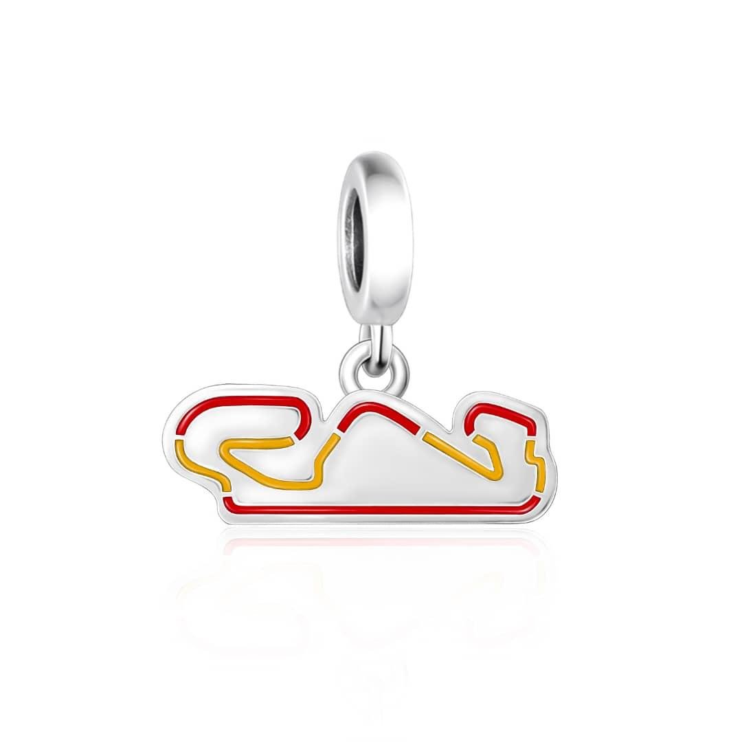Liora Atelier Barcelona - Catalunya Race Track with Spanish Flag Colors Dangle Charm