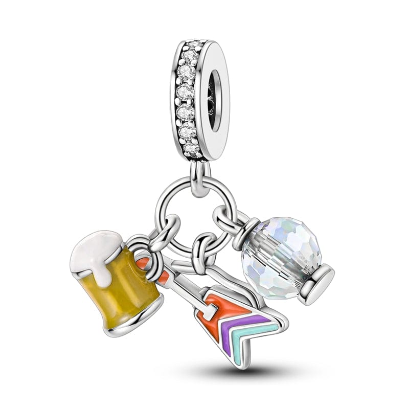 Liora Atelier Beer, Guitar & Sphere Music Party Dangle Charm