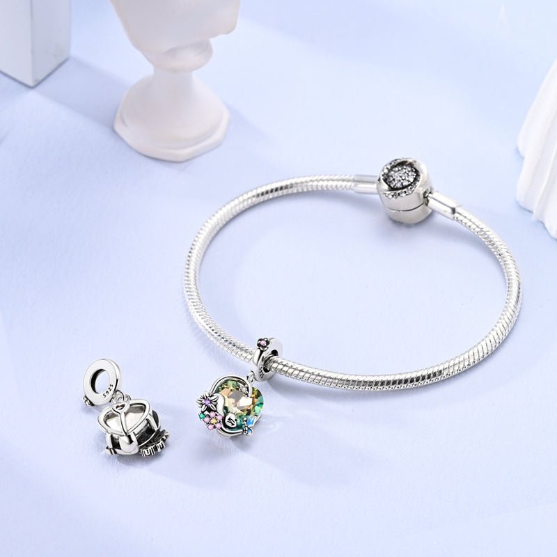 Liora Atelier Blooming Heart with Butterfly, Flowers & Cat Dangle Charm