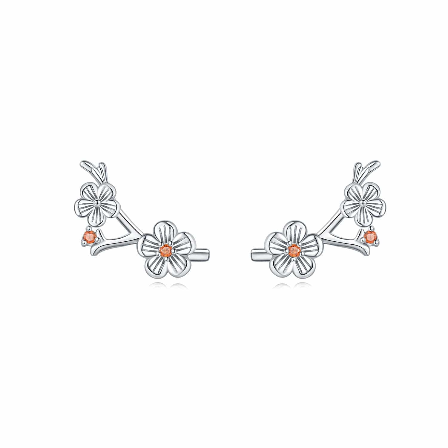 Liora Atelier Blossom Branch Silver Stud Earrings