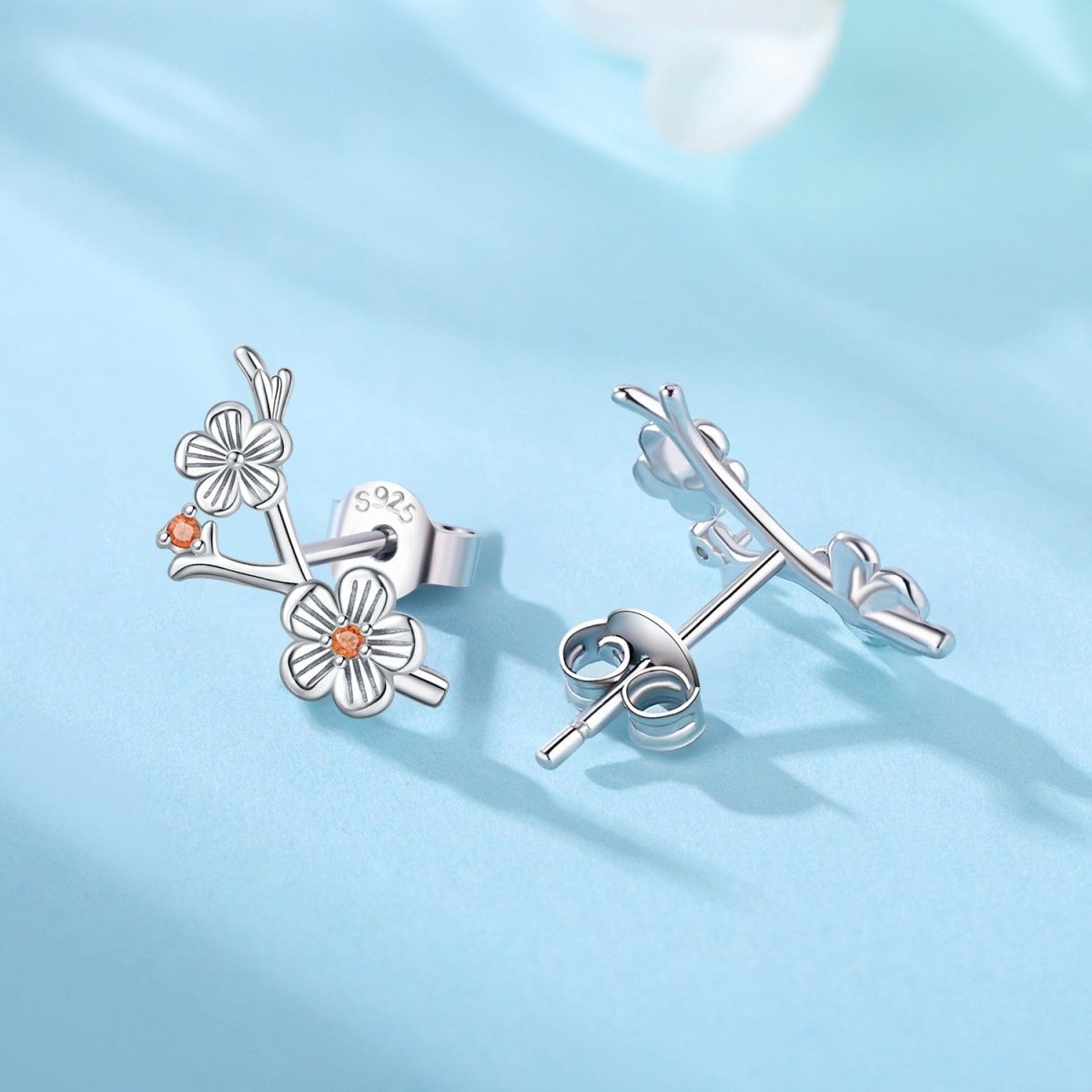Liora Atelier Blossom Branch Silver Stud Earrings