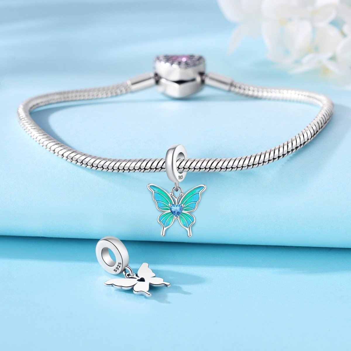 Liora Atelier Blue Butterfly Dangle Charm