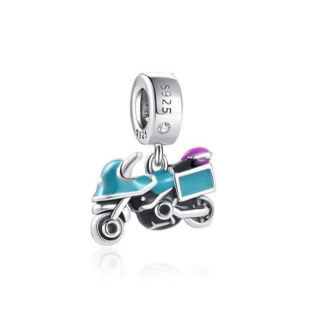 Liora Atelier Blue Motorcycle Dangle Charm