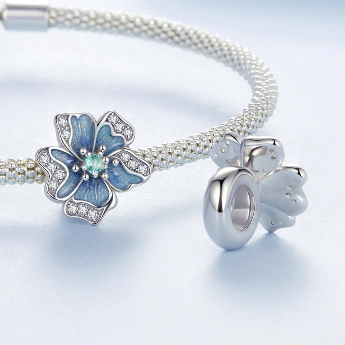 Liora Atelier Blue Pansy Flower Charm