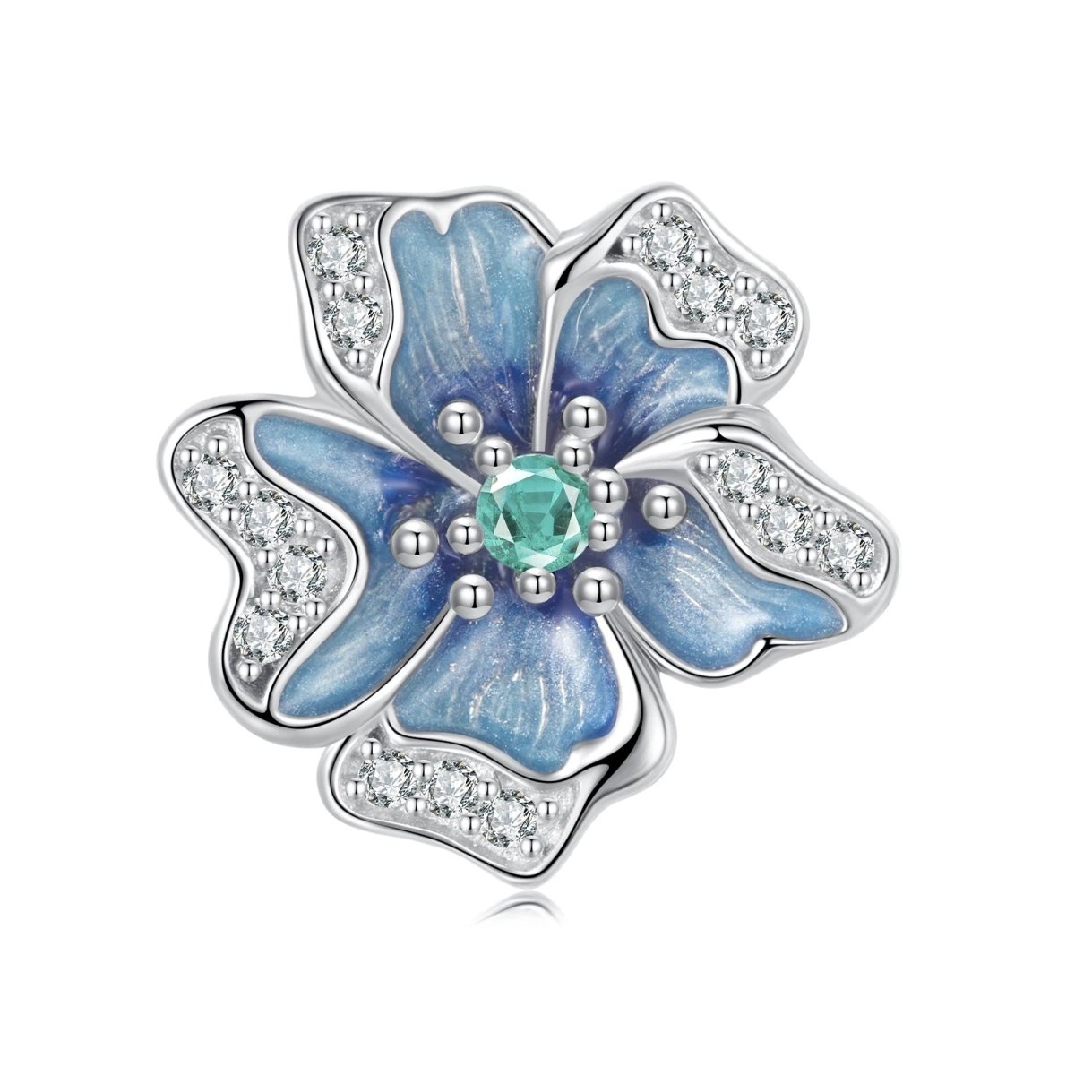 Liora Atelier Blue Pansy Flower Charm