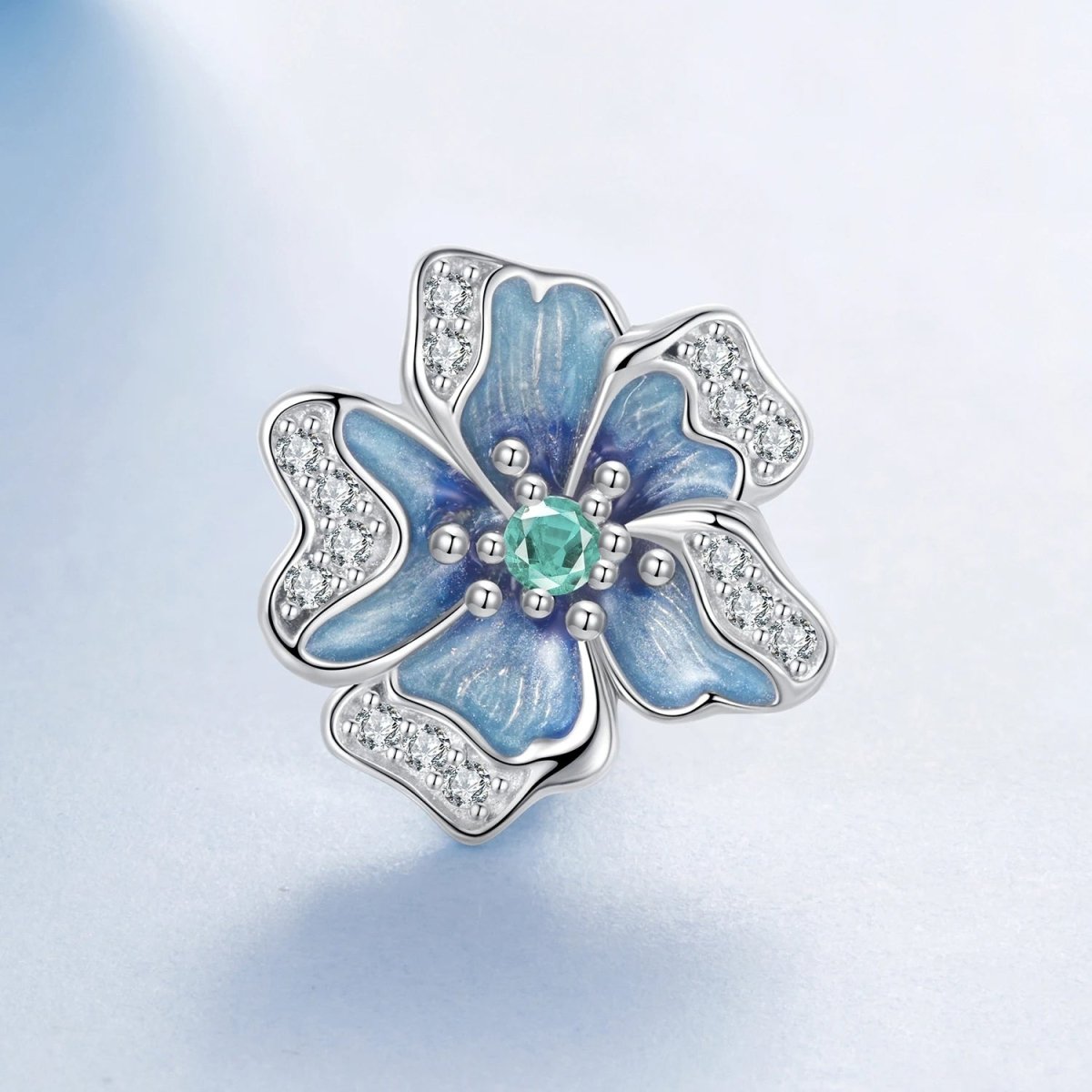 Liora Atelier Blue Pansy Flower Charm