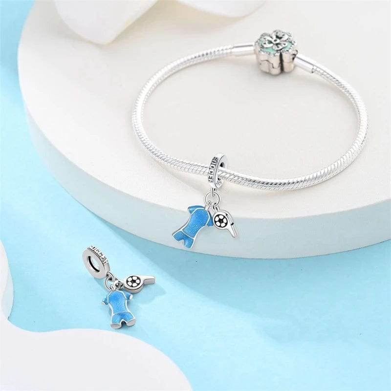 Liora Atelier Blue Soccer Jersey Dangle Charm