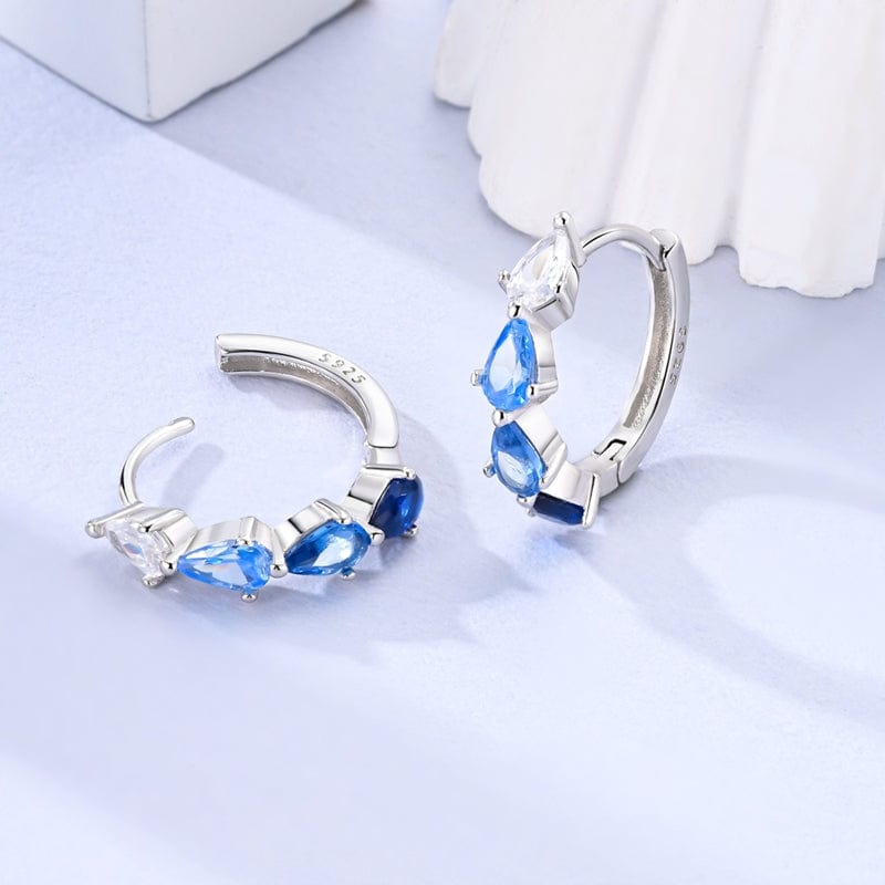 Liora Atelier Blue Teardrop Elegance Hoops