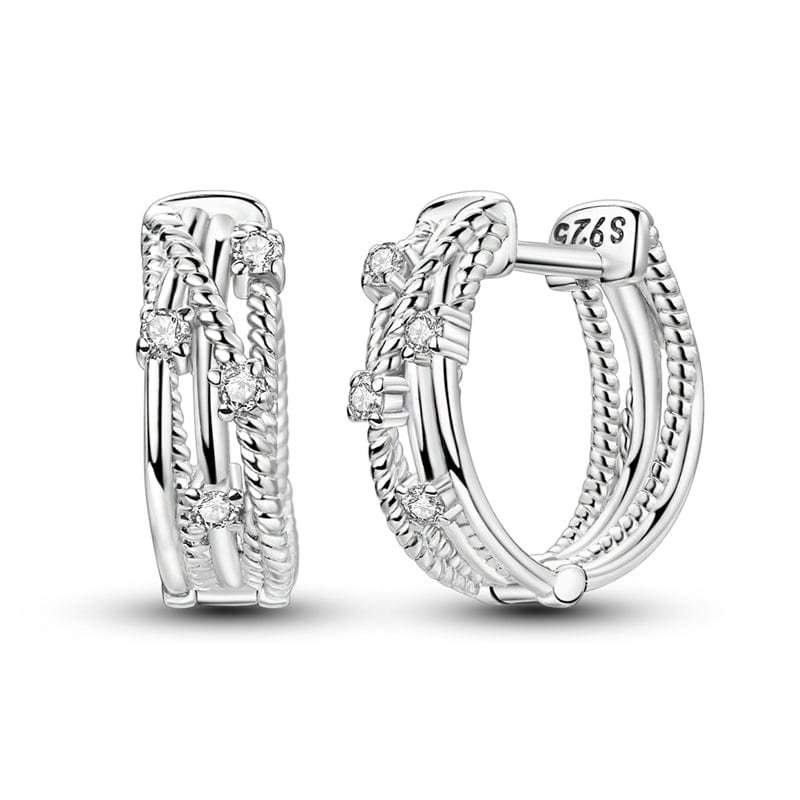 Liora Atelier Braided Elegance Diamond Hoops