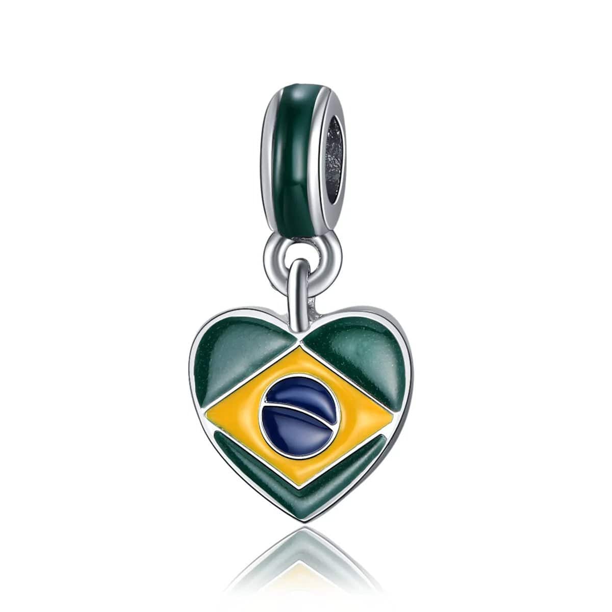Liora Atelier Brazil Heart Flag Dangle Charm