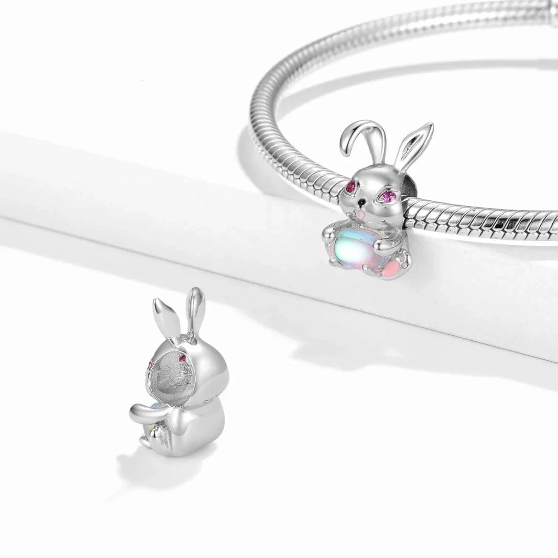 Liora Atelier Bunny with Pink Gemstone Charm