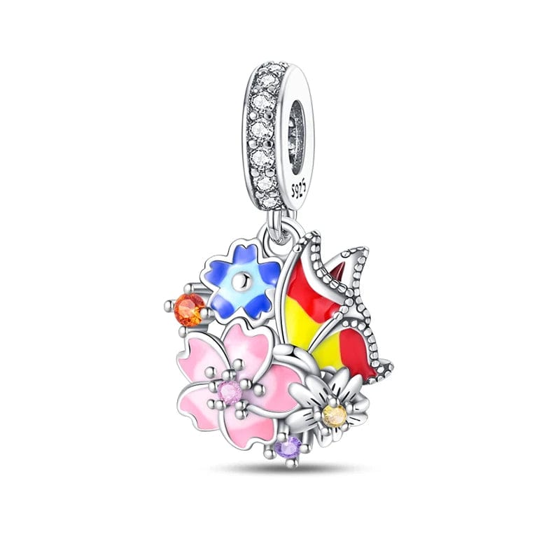 Liora Atelier Butterfly and Flower Bouquet Charm