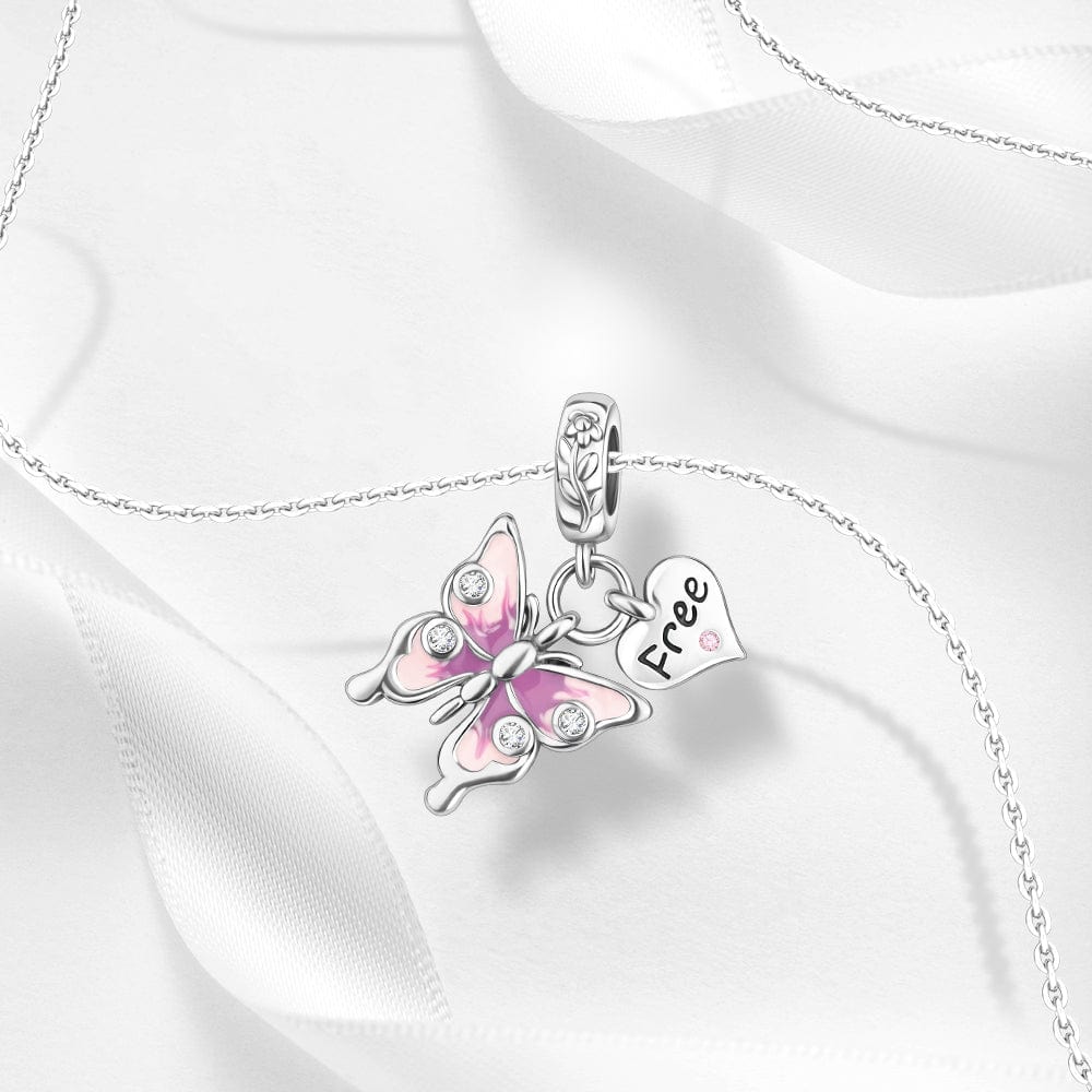 Liora Atelier Butterfly & 'Free' Heart Charm