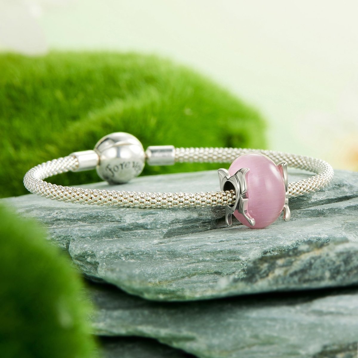 Liora Atelier Butterfly with Pink Murano Charm