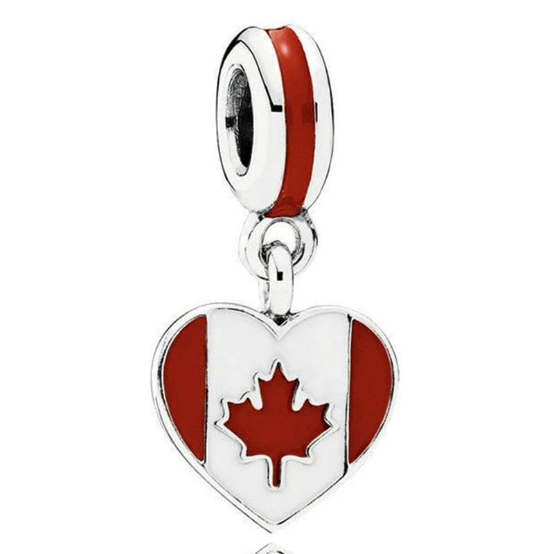 Liora Atelier Canada Heart Flag Dangle Charm