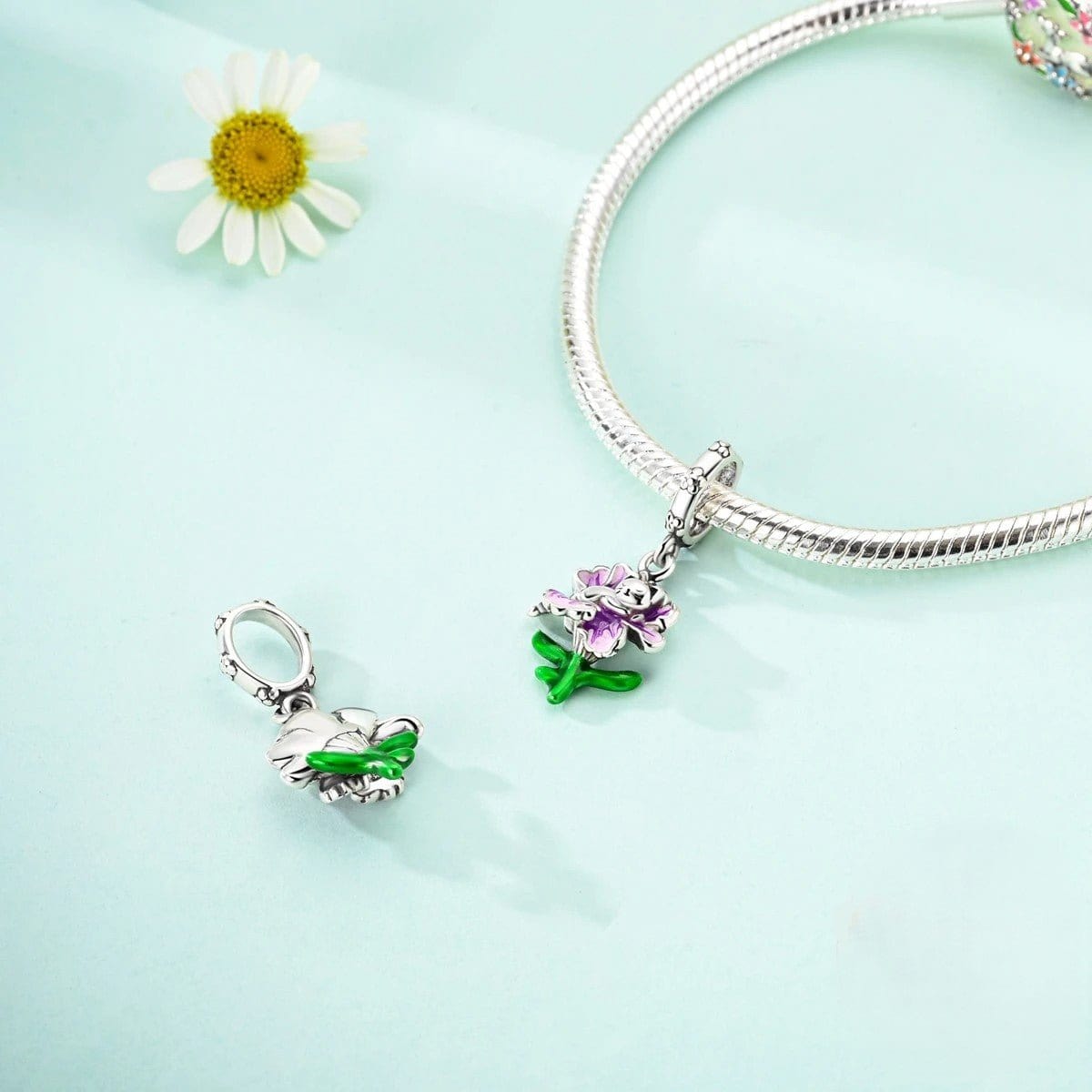 Liora Atelier Cat in Violet Bloom Dangle Charm