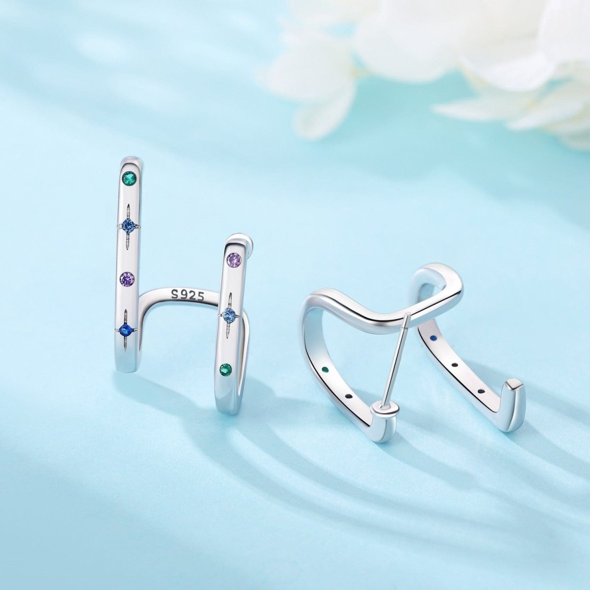 Liora Atelier Celestial Curve Sterling Silver Hoops