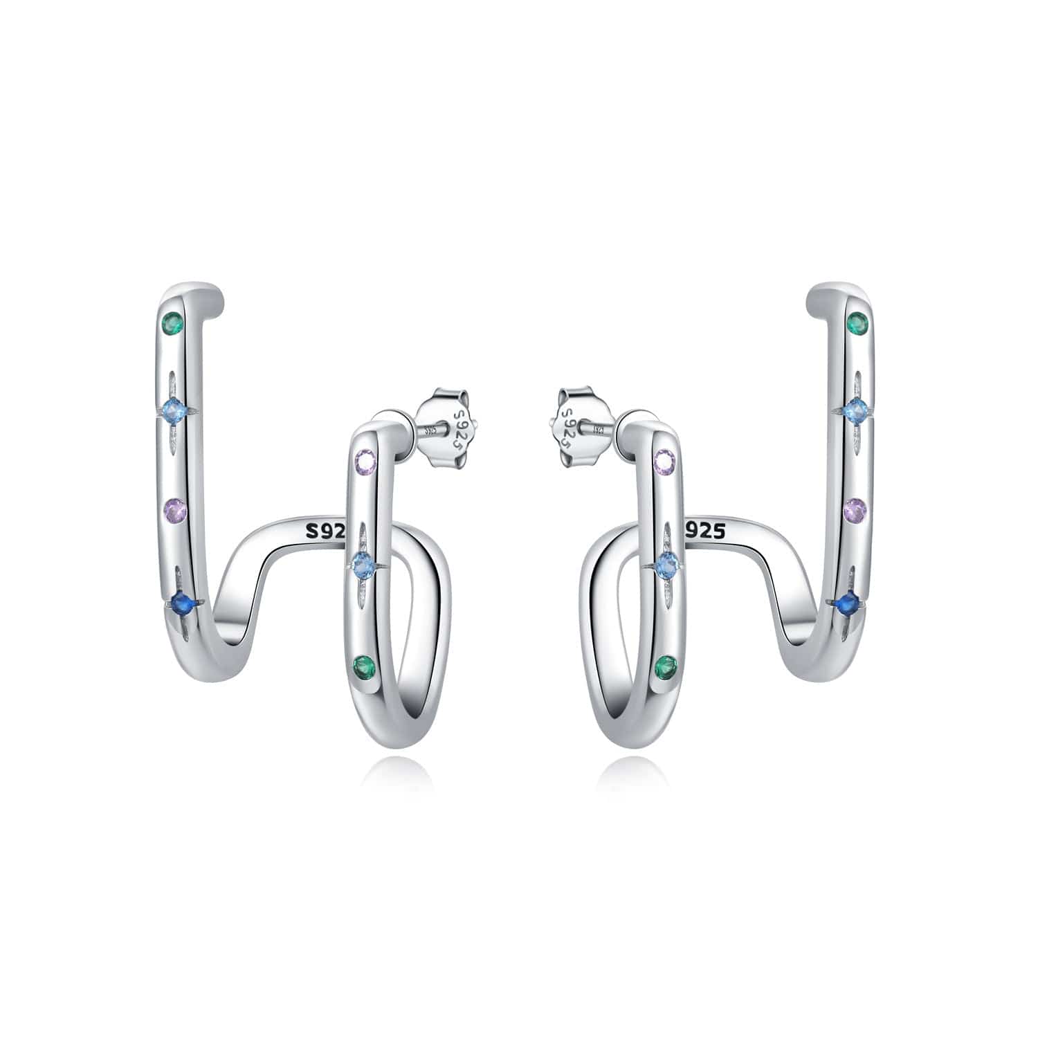 Liora Atelier Celestial Curve Sterling Silver Hoops