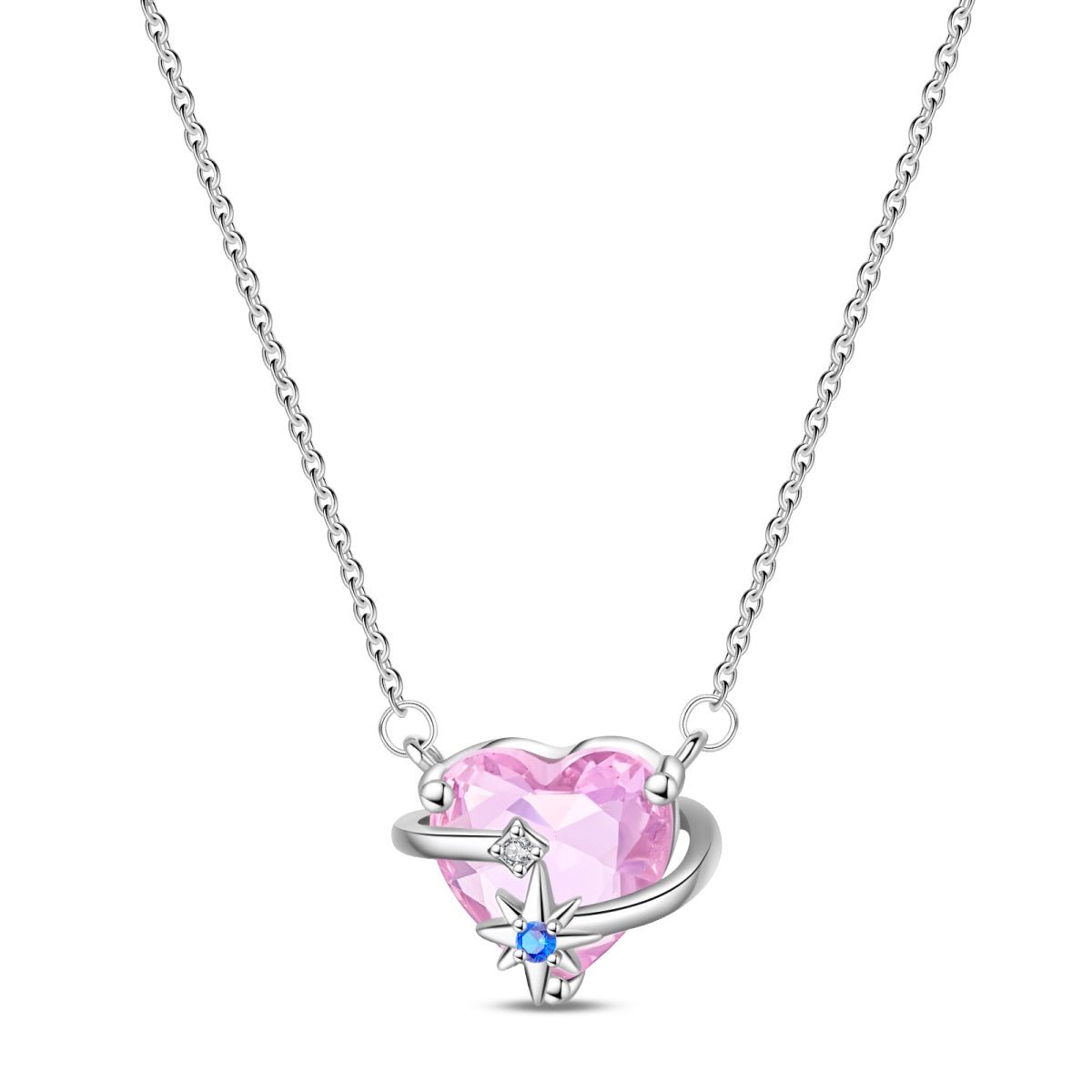 Liora Atelier Celestial Orbit Pink Heart Necklace