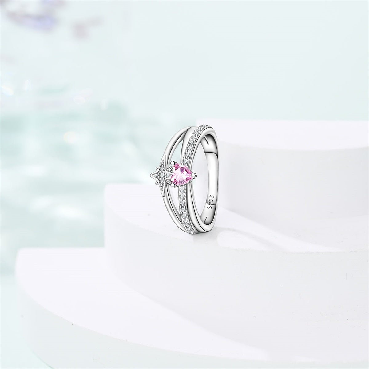 Liora Atelier Celestial Pink Heart Gemstone Ring