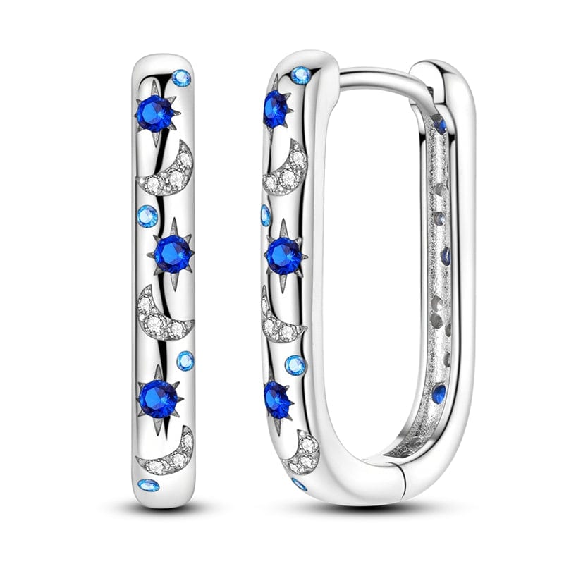 Liora Atelier Celestial Sapphire Crescent Hoops