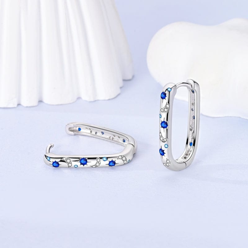 Liora Atelier Celestial Sapphire Crescent Hoops
