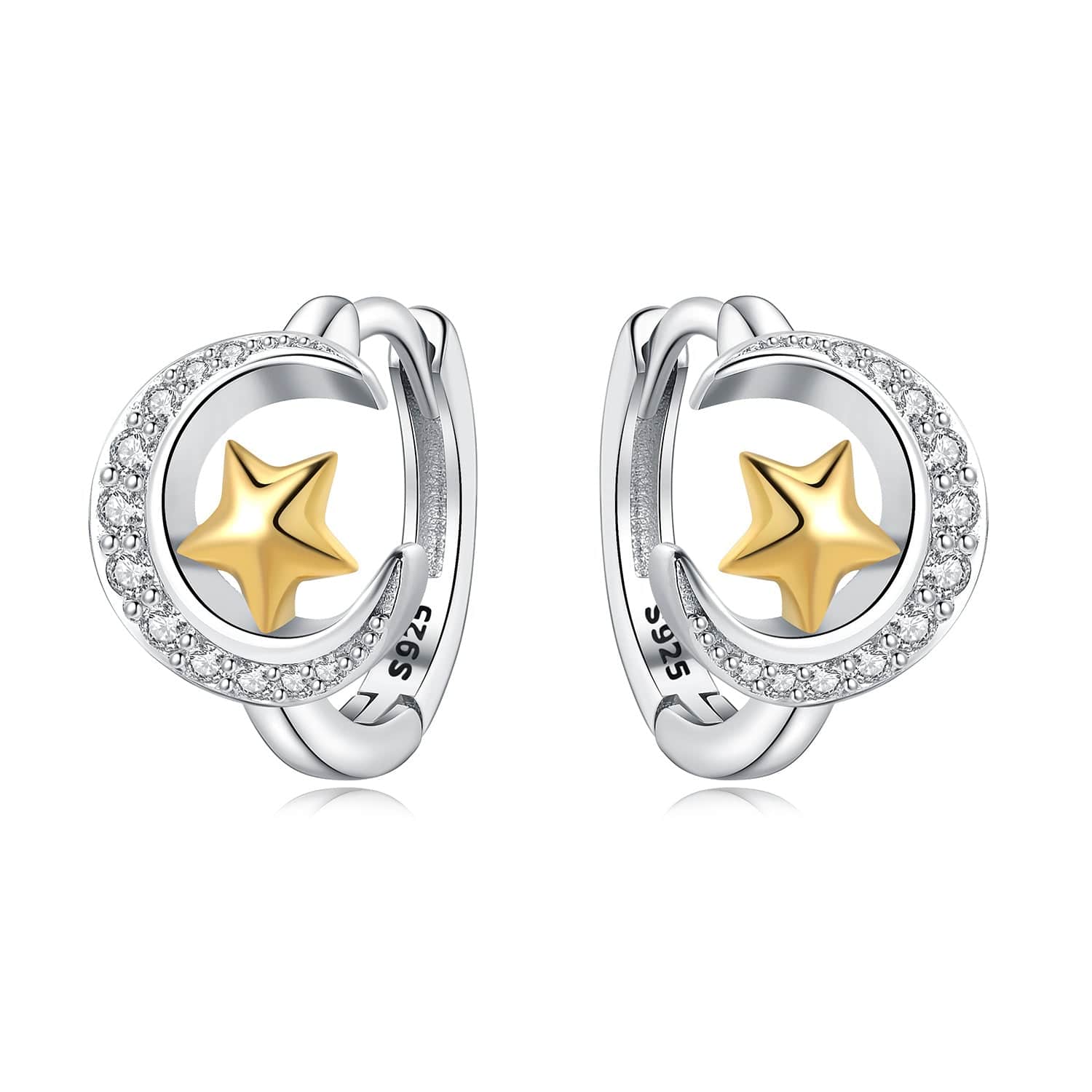 Liora Atelier Celestial Star & Crescent Hoop Earrings