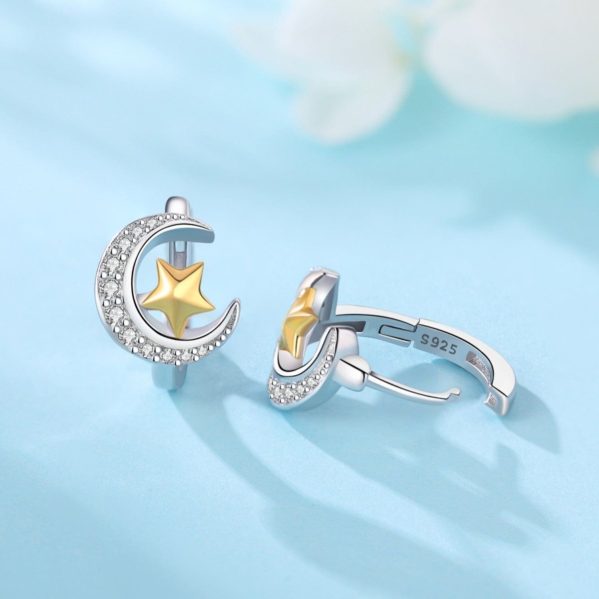 Liora Atelier Celestial Star & Crescent Hoop Earrings