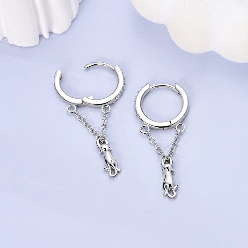 Liora Atelier Charming Cat Dangle Hoops