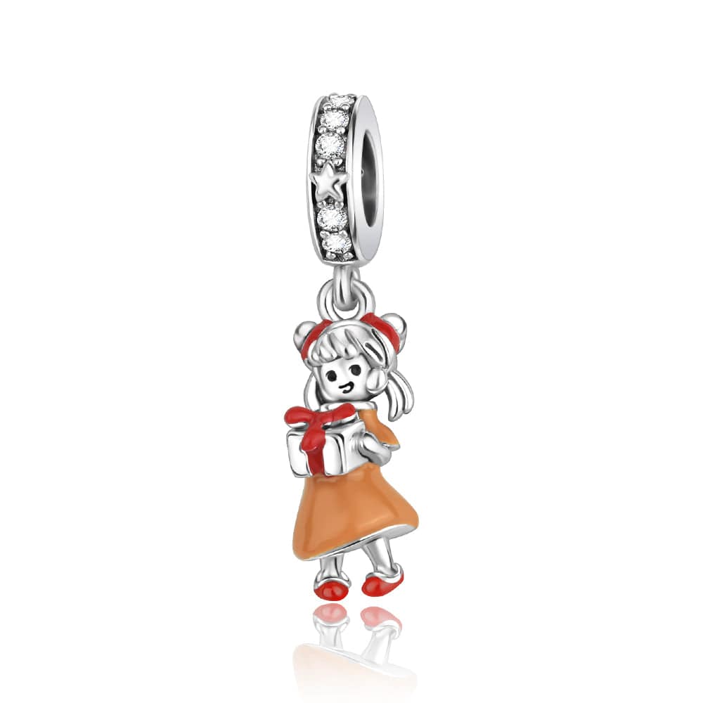 Liora Atelier Charming Holiday Girl with Gift Pendant