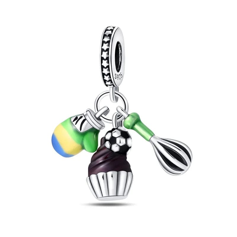 Liora Atelier Chocolate Cake Football Dangle Charm