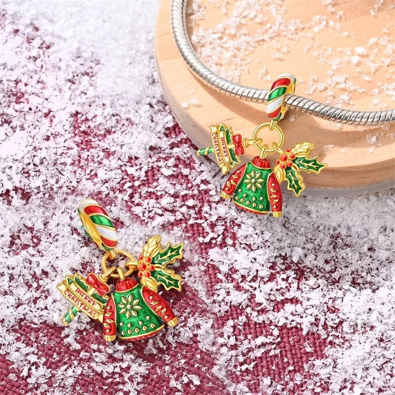 Liora Atelier Christmas Sweater, Holly Leaves, and Festive Ornament Charm