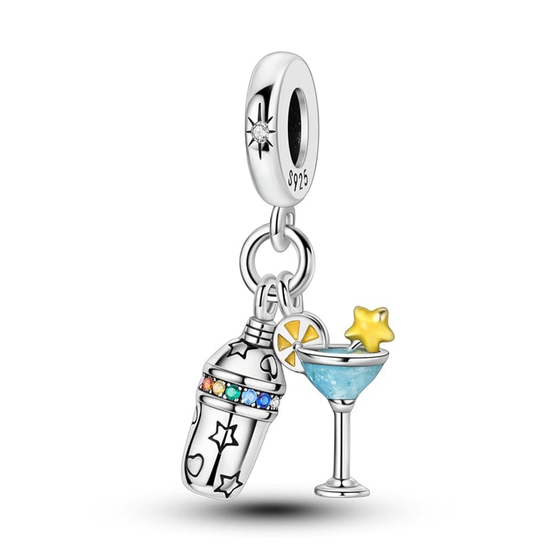 Liora Atelier Cocktail Shaker & Martini Glass Dangle Charm