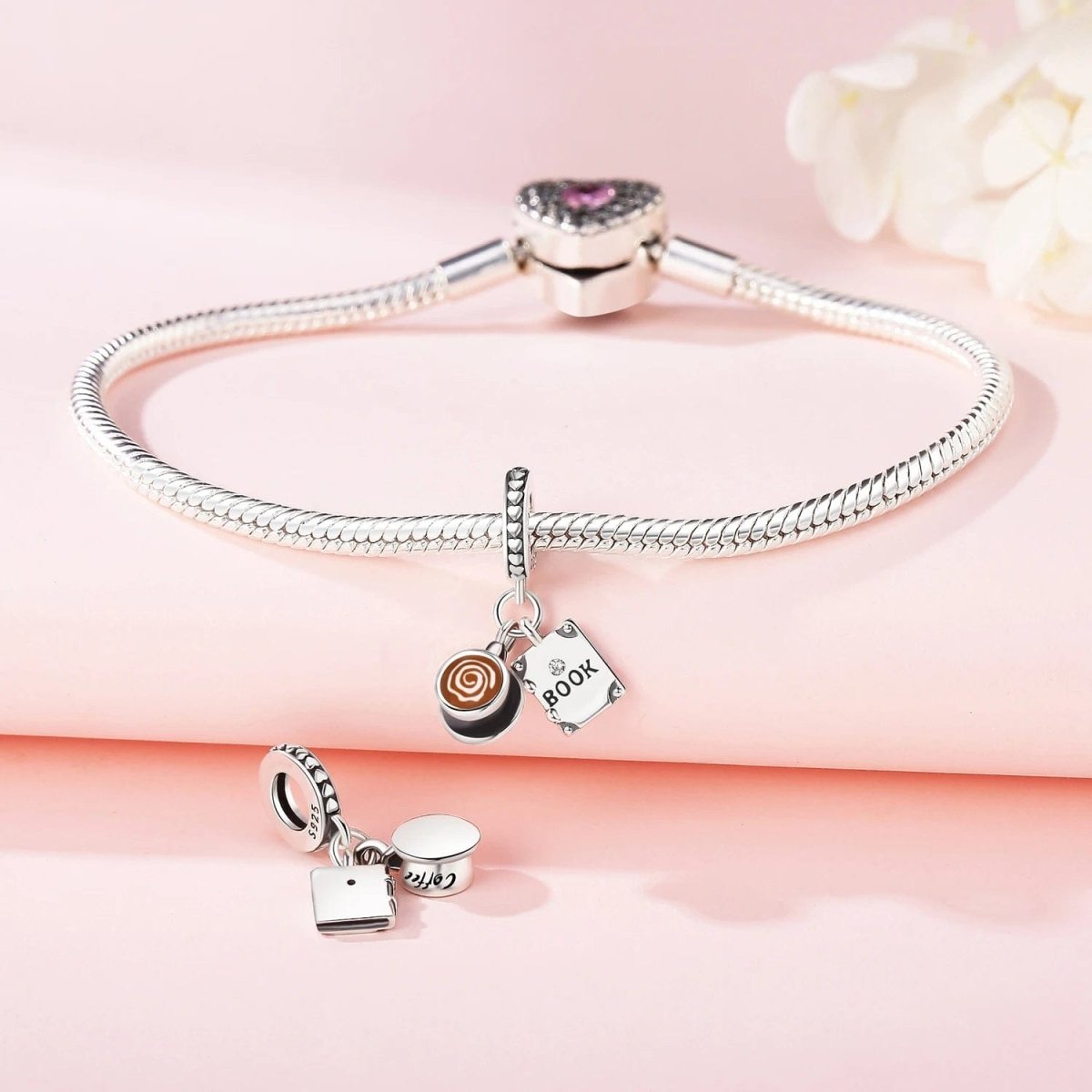 Liora Atelier Coffee Cup & Book Dangle Charm